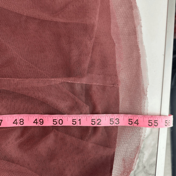 Revelry Rosalie Tulle Convertible Dress Sz 10 Rosewood Maxi Bridesmaid Strapless - Picture 8 of 16